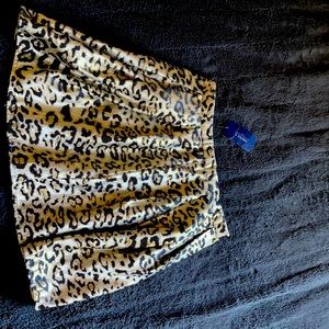 Leopard shiny skirt